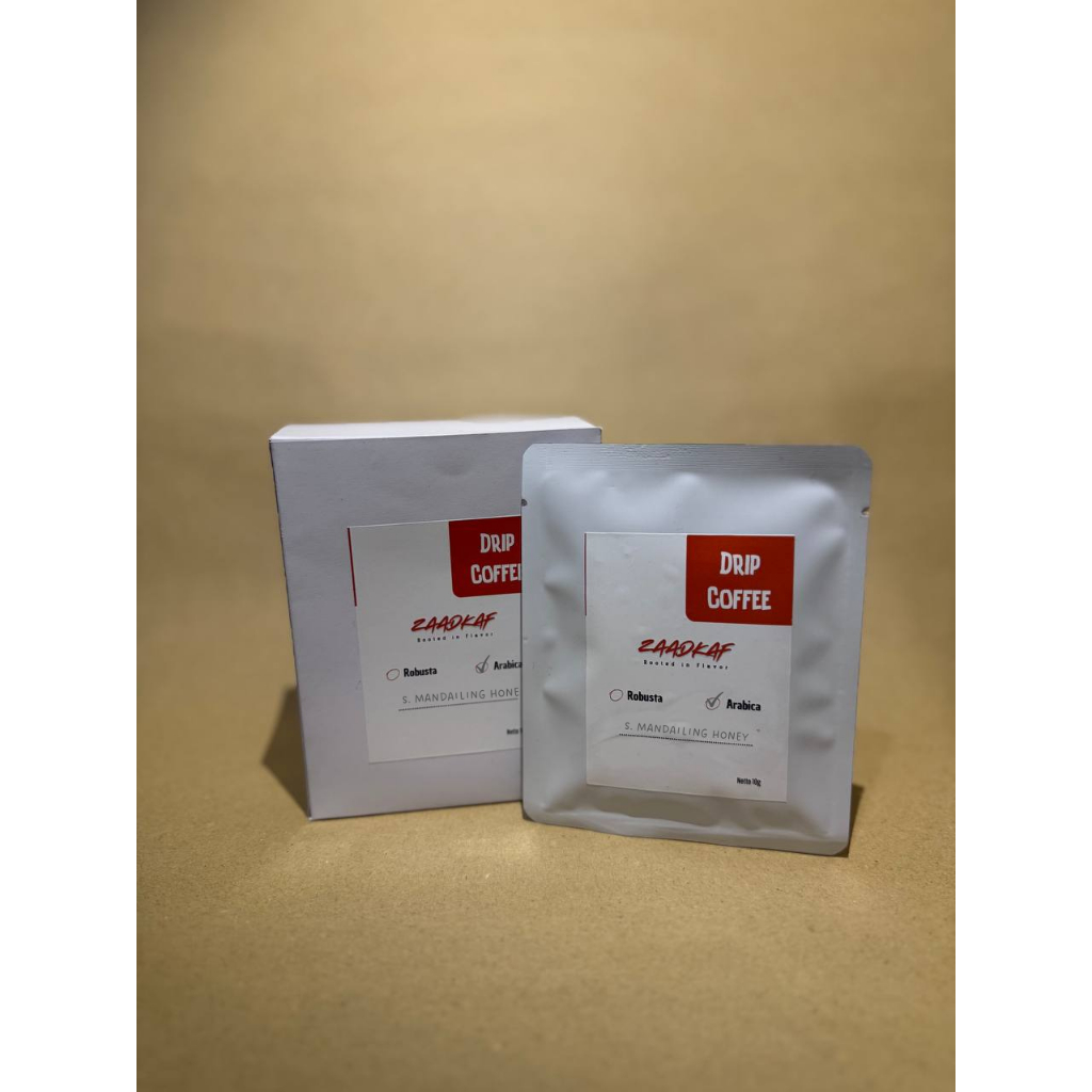 

ZAADKAF 10 Drip Bag Coffee - Arabica Specialty MANDAILING HONEY - Simple Coffee - Seduh Dalam 1 Menit