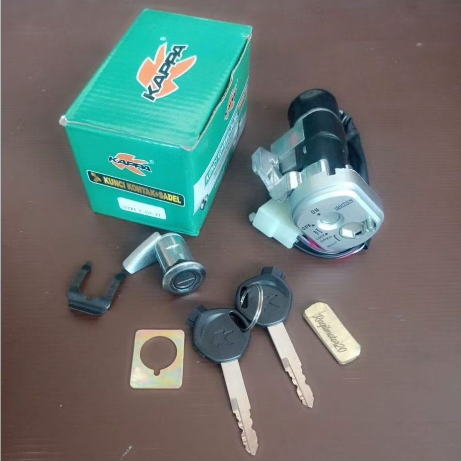 KUNCI KONTAK KEY SET PLUS KUNCI JOK SUPRA X 125 PGM FI INJEKSI LAMA KVL KOMPLIT KAPPA