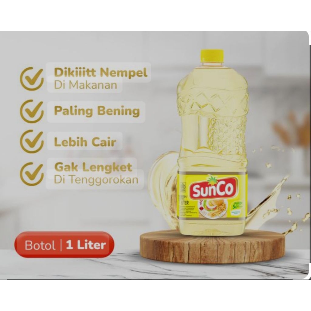 

Sunco Minyak Goreng 1Liter Kemasan Botol