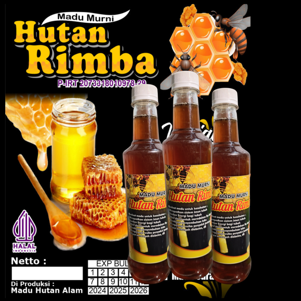 

Hutan Rimba Madu Randu 350ml/madu murni asli