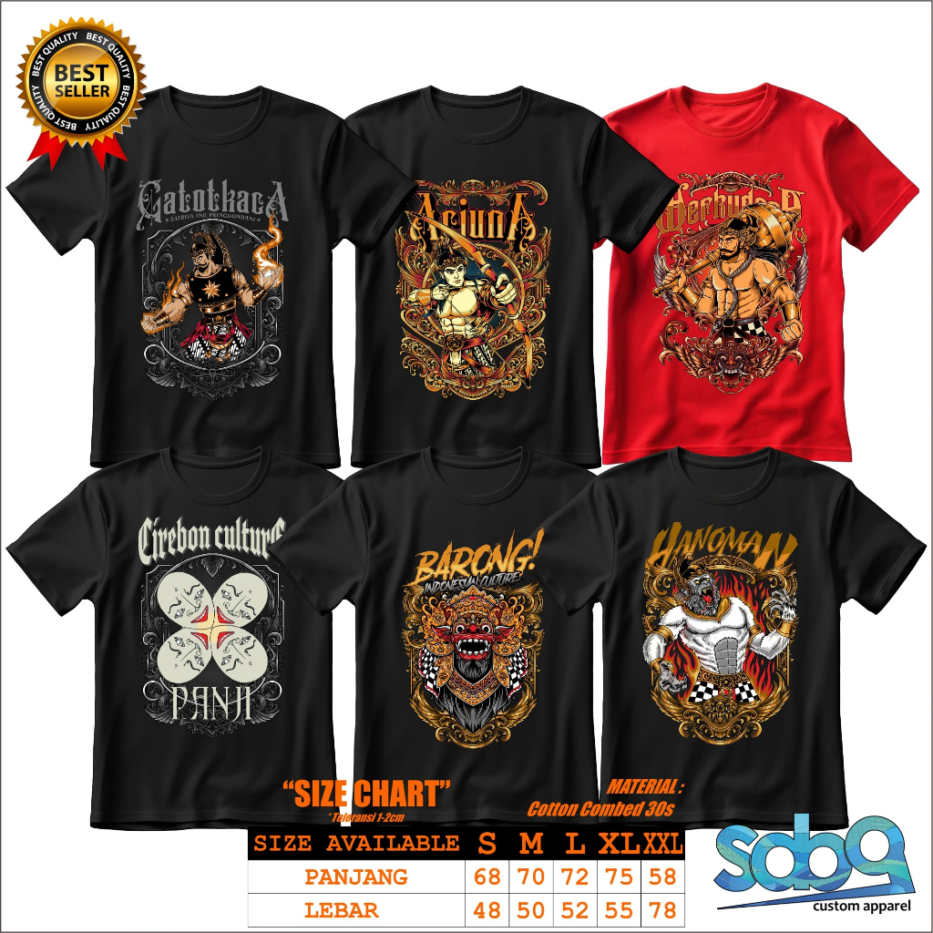 Kaos baju distro wayang gatot kaca - kaos distro gatot kaca - kaos budaya indonesia