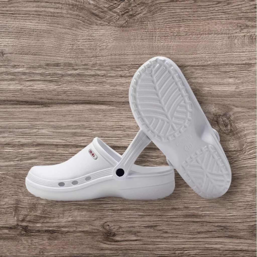 BESTPROMO sandal sepatu crocs medis putih sandal baim pria wanita perawat bidan dokter sandal rumah