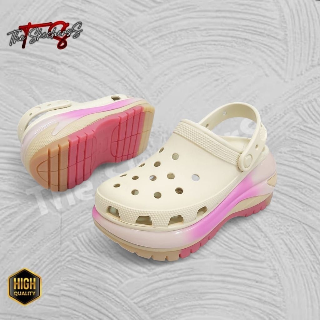 Crocs Mega Clog motif sz 36 - 40 / Crocs wanita / Sepatu sandal crocs