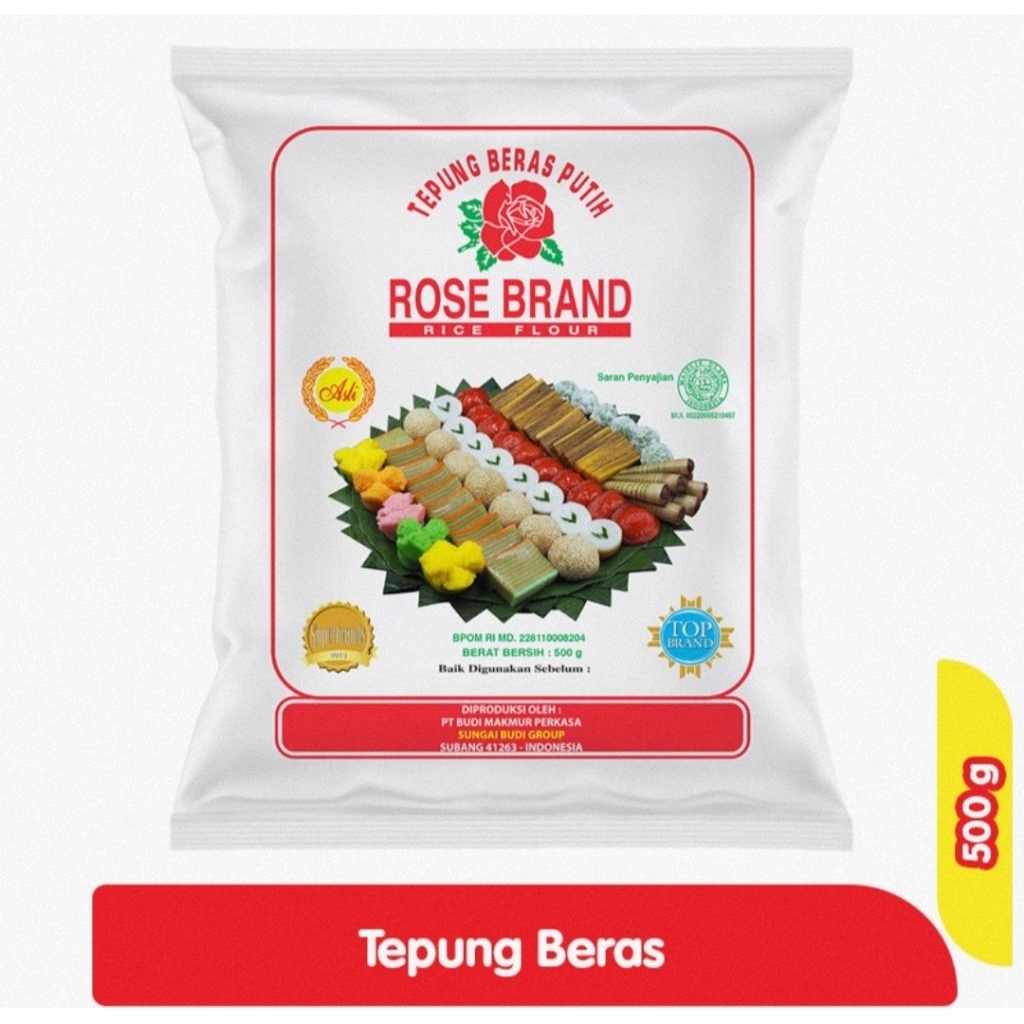 

Brand 500 GramTepung Beras Putih Rose