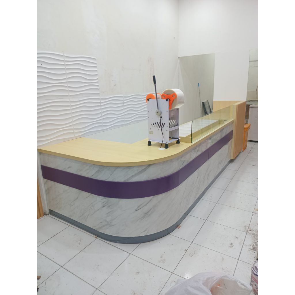 Meja Resepsionis Meja Counter Modern | Meja Resepsionis Meja Counter Finishing HPL | Furniture Custo