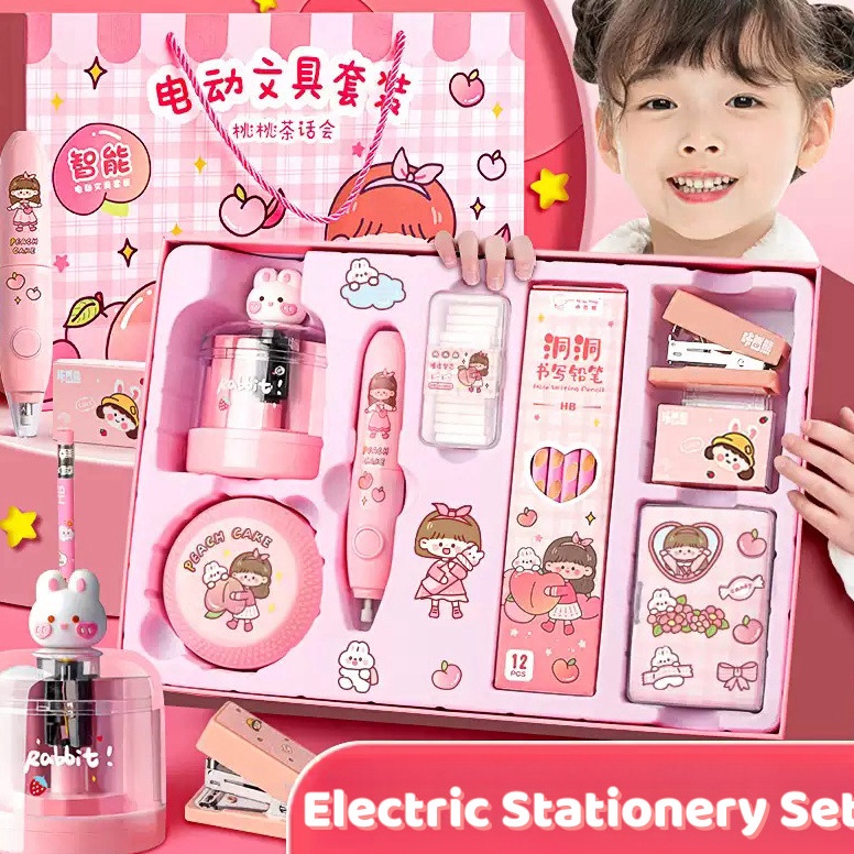 

Ready Now CARAT 12 IN 1 Electric Stationery SetElektrik Rautan Penghapus Vacuum Pensil Anak Alat Perkakas Belajar Anak Perempuan Kado Electric Stationery SetSet Alat Tulis Listrik Lucu