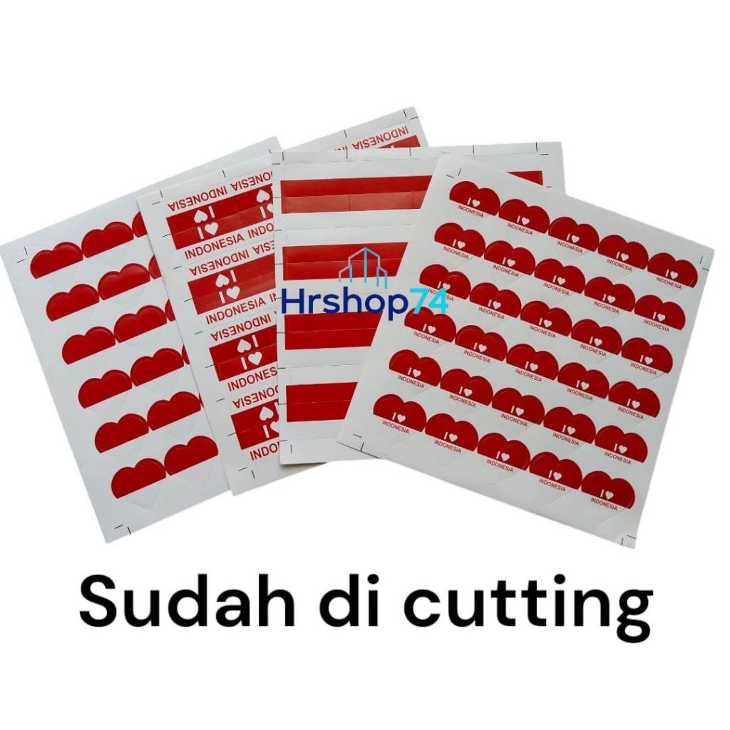

(Perlembar) Stiker Pipi Merah Putih / Stiker 17 Agustus