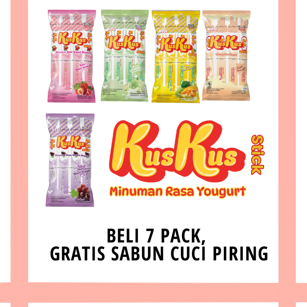 

[BELI 7, FREE SABUN] Yogurt Jelly Kus Kus Isi 10 pc Aneka Rasa Buah
