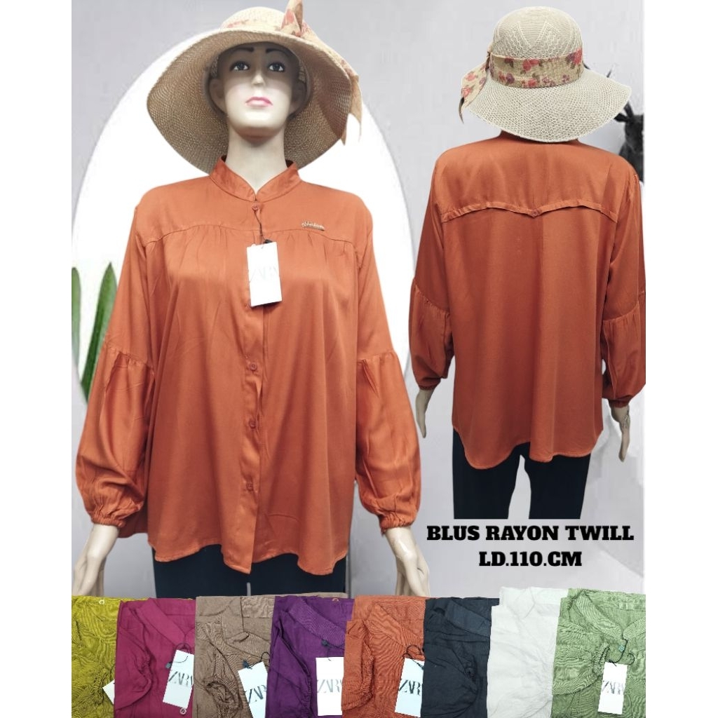 baju atasan wanita blus rayon twill