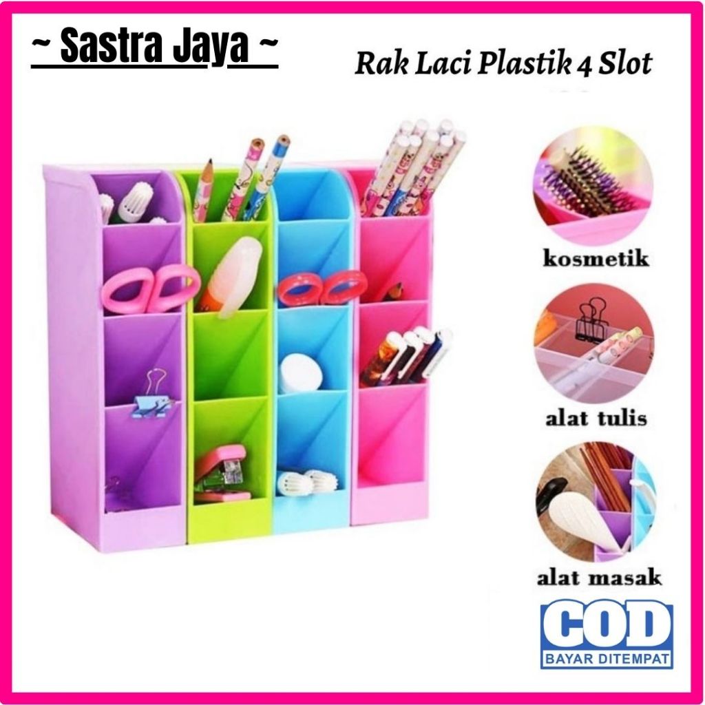 

COD Holder Tempat Pensil 4 Sekat Tempat Penyimpan Alat Tulis Lainnya by Sastra jaya