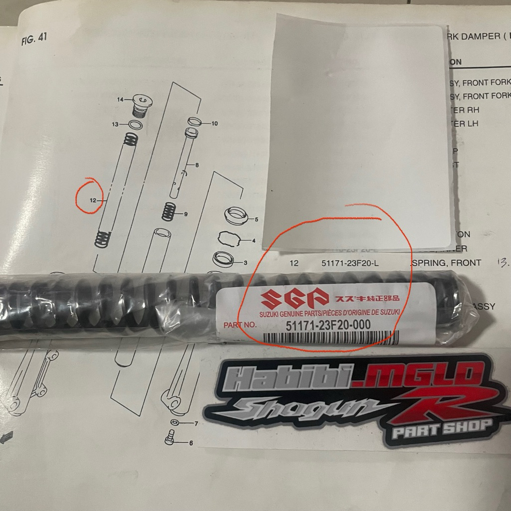 Spring Per Pir As Shock depan Shogun New 110 Shogun R Original SGP