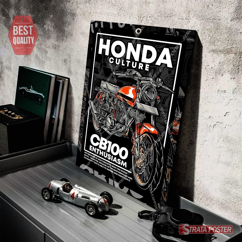 Hiasan dinding kamar cowok Poster motor CB 100