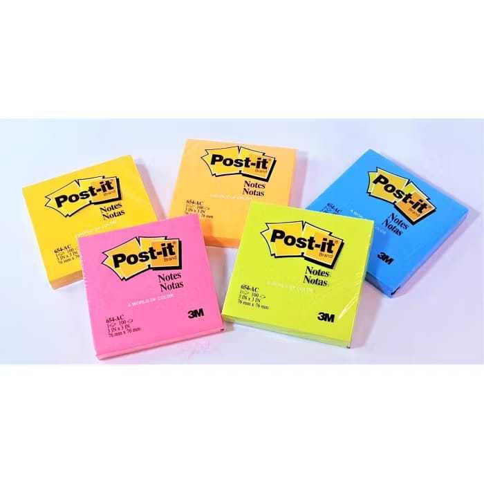 

Post it 3M memo stick kertas tempel ( 5 warna )