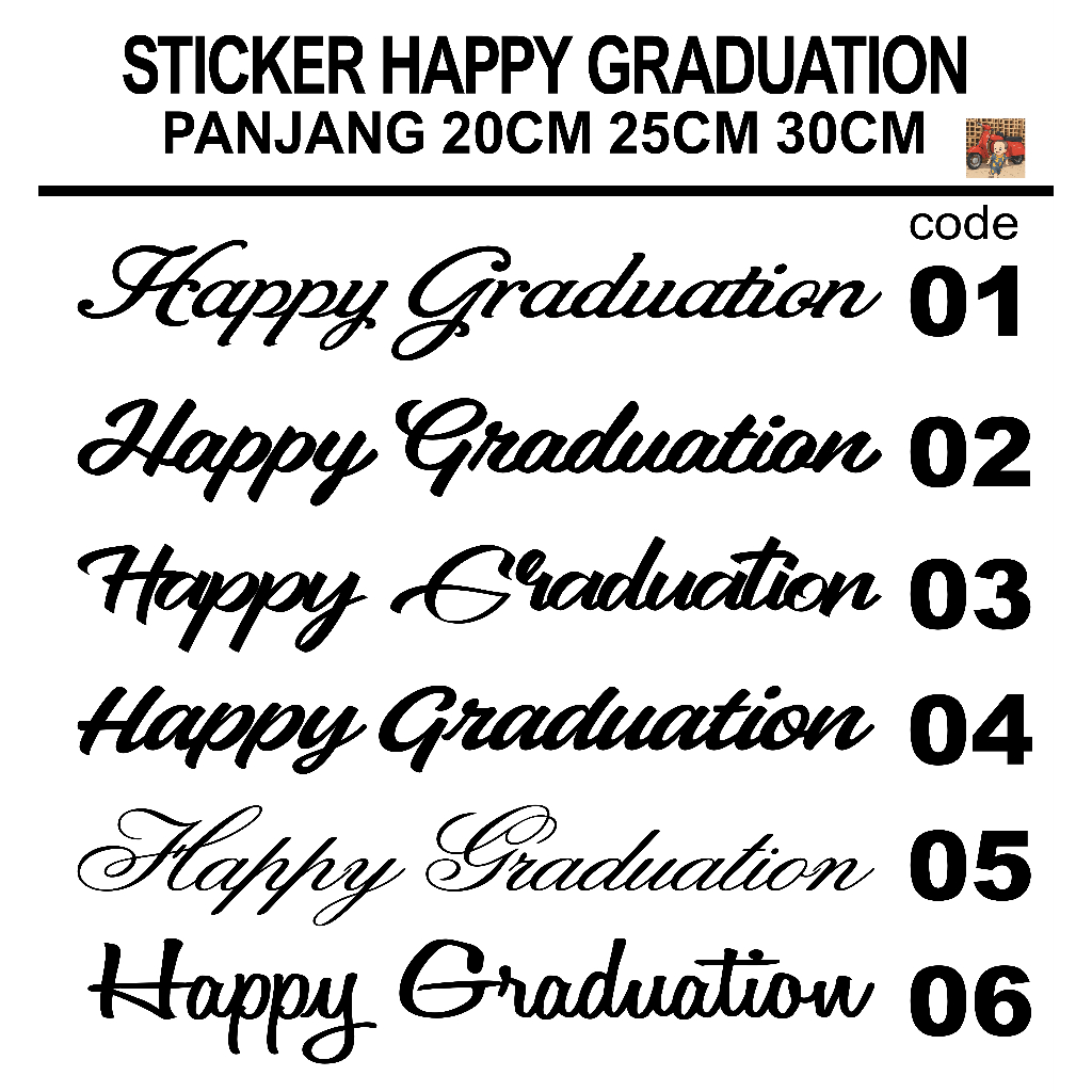 Stiker Balon PVC Happy Graduation – Siap Tempel, Praktis & Meriah