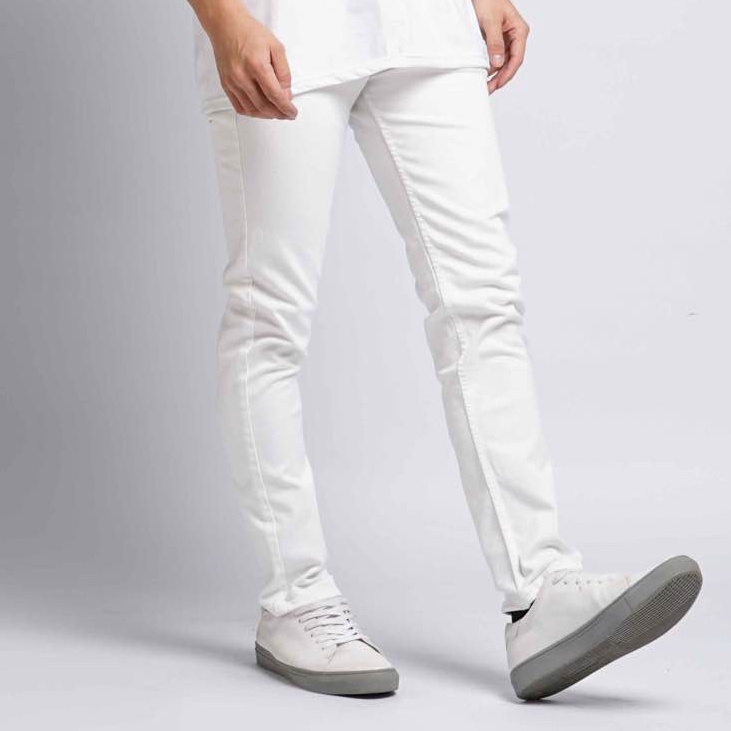 KODE L24G Tonyjack Jeans Pria Florida White Slim Fit