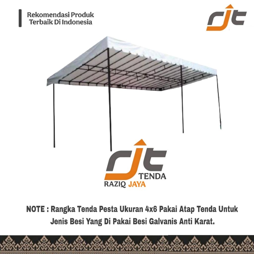 RANGKA TENDA PESTA/TEROP 4X6 +ATAP