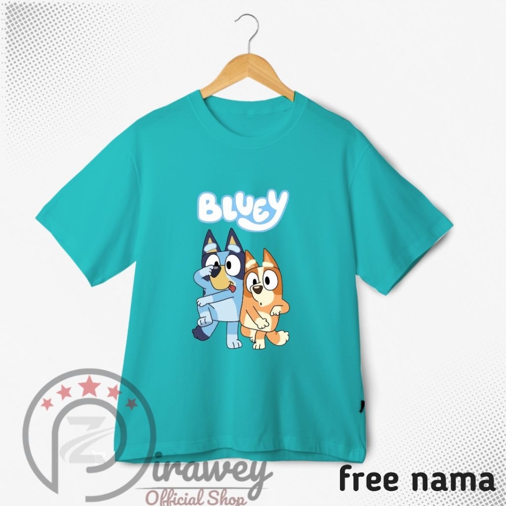 Kaos Anal Animasi Bluey l Baju Anak Animasi Bluey (free custome)