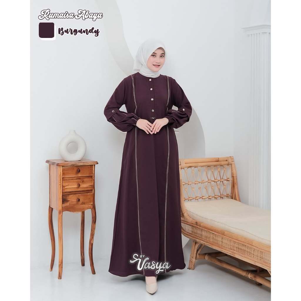 Abaya Turkey Vania - Gamis Kaftan Pesta Mewah Elegan - Long Dress Syar'i - Dress Trend Elegan - Abay