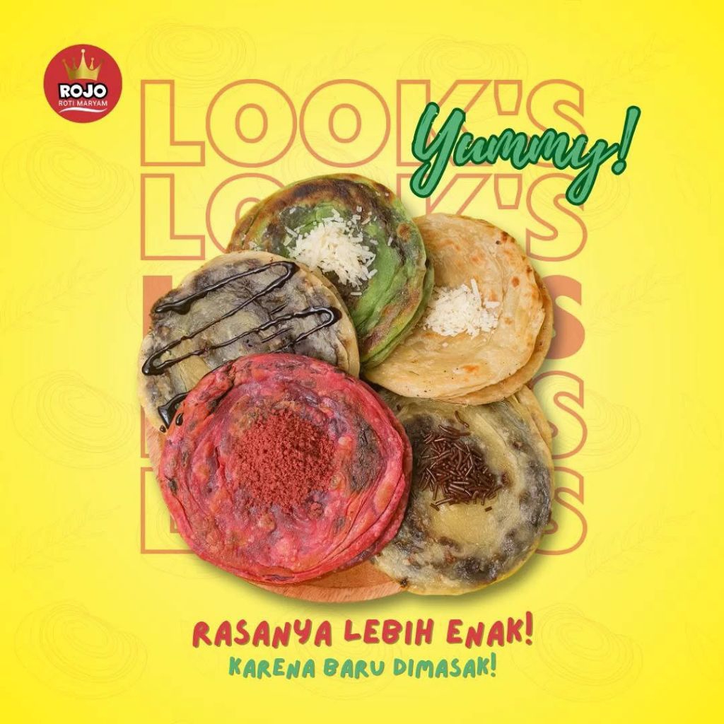 

Roti Maryam / Canai ROJO isi 10 pcs | 8 varian rasa : Original, Coklat, Keju, Redvelvet, Chocopandan, Rainbow, Mix Original-Coklat, Mix Coklat-Keju