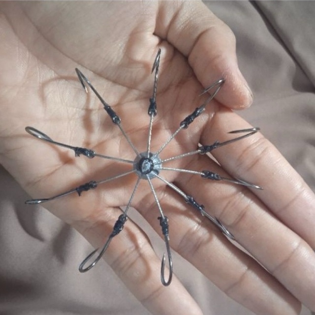 Kail Pancing Garong Baronang 10 Mata Bahan Neklin Kuat Timah 5 Gram Kail Laut Dan Danau Siap Pakai