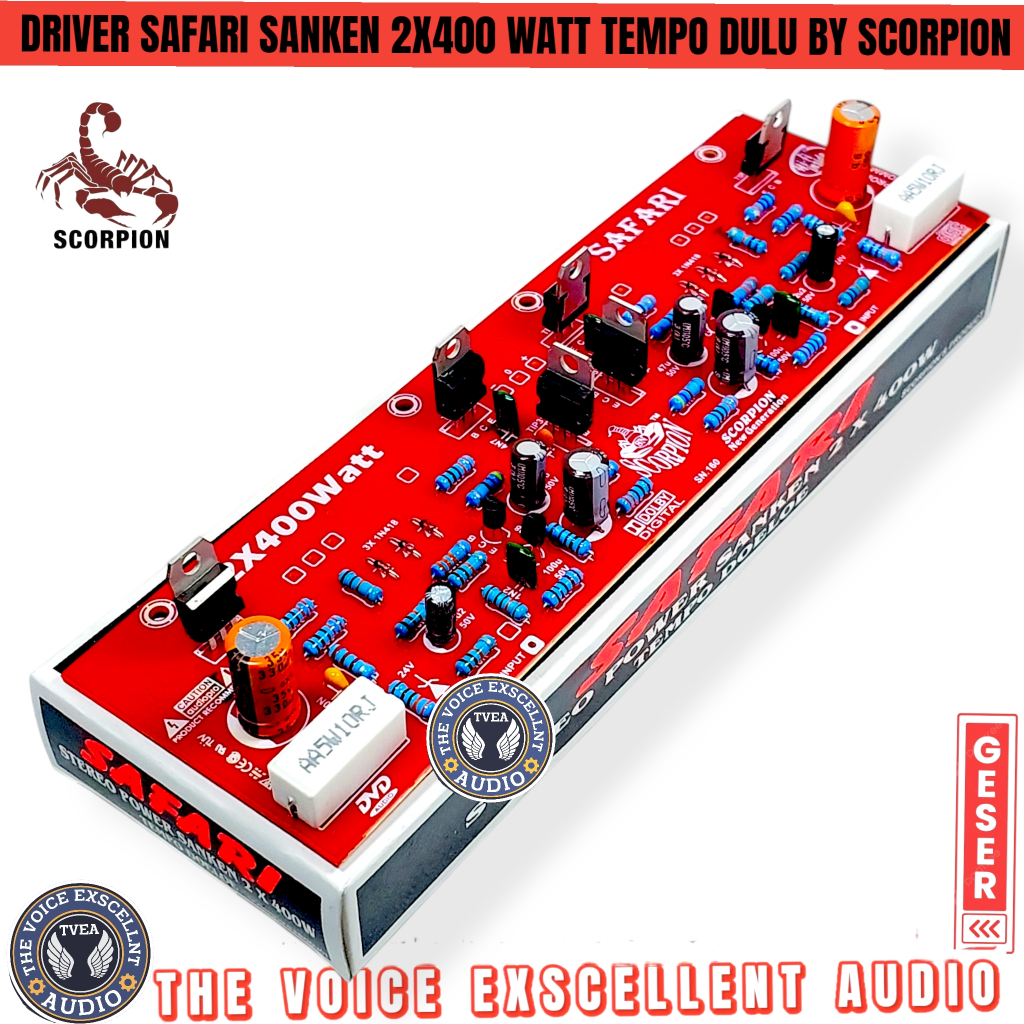 Kit Driver Safari Stereo Power Sanken 2 X 400 Watt Scorpion / Kit Driver Sanken