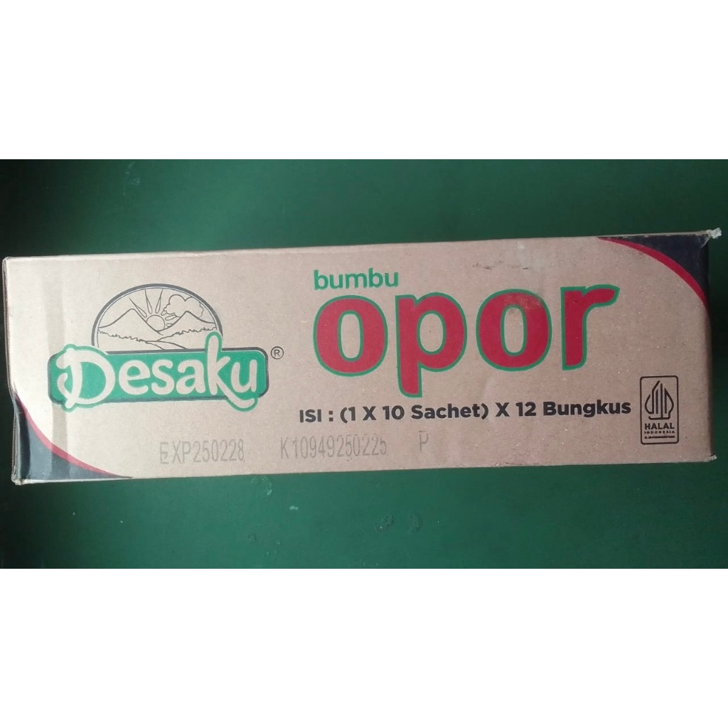 

Bumbu Desaku Opor Bubuk 1 Dus Karton isi 120 pcs (1 x 10 sachet x 12 bungkus)