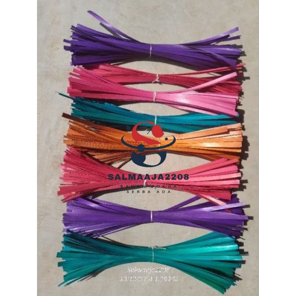 100Pcs 35Cm 45Cm 55Cm Iratan Bambu Warna warni Lebar 1Cm Tebal 0,3Mm Iratan Besek Bambu Bahan Anyama
