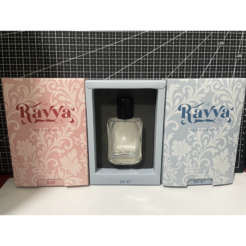 

custom soft box parfum 50ml bahan ivory 350gram tebal