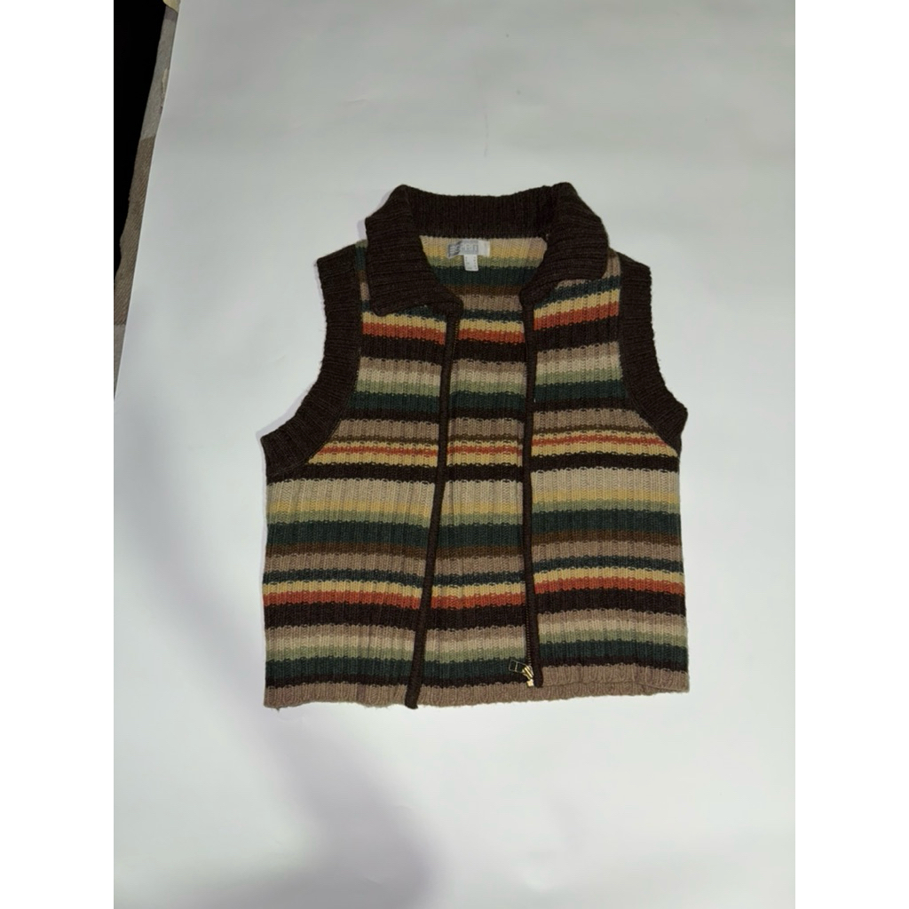 Desainer Lain Asli - Vintage Firm Wave Fleece Navajo Vest Zip Up Other Designers Native - Vintage Fi