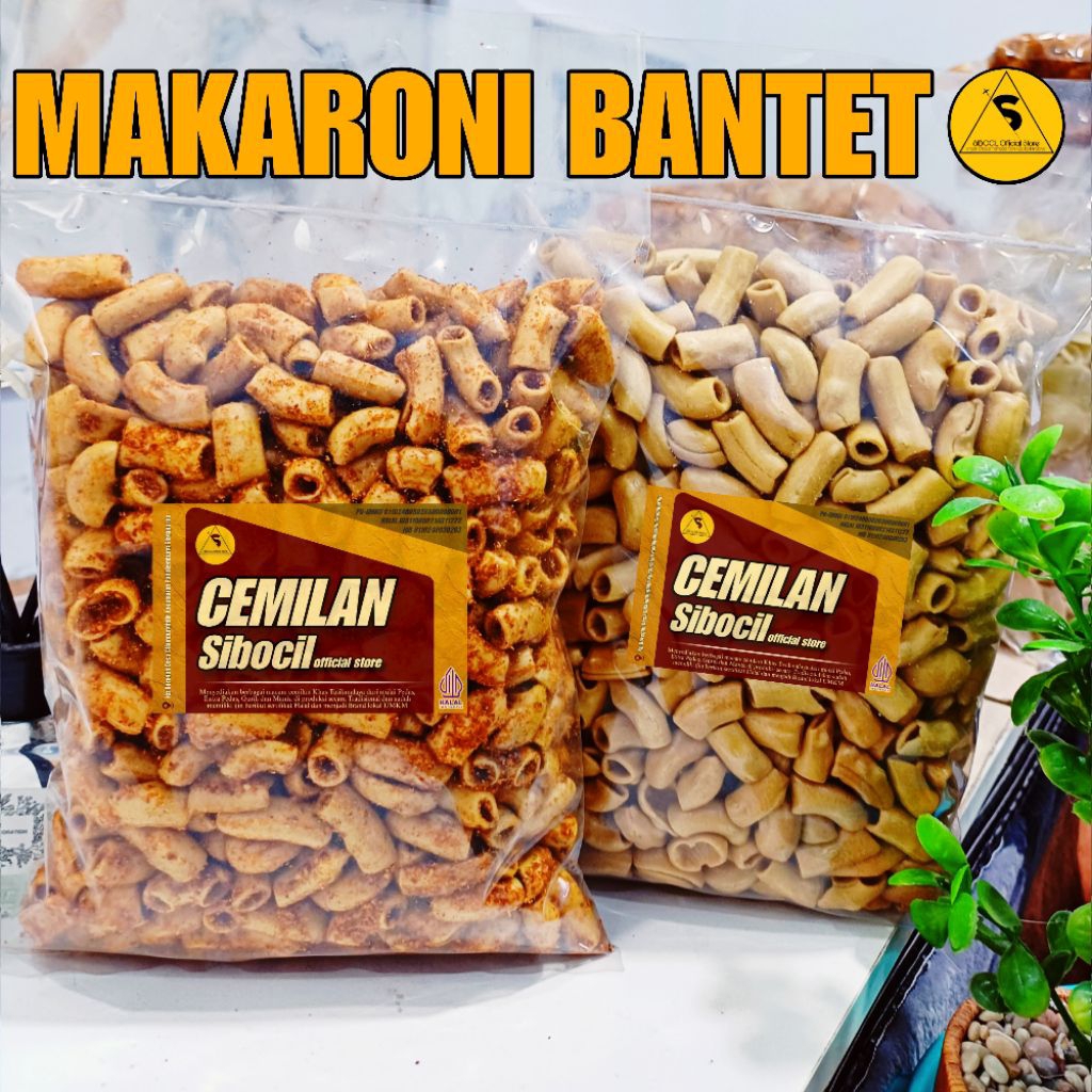 

MAKARONI BANTET 250Gr/ Makroni Tasik SIBOCIL Makanan Pedas Cemilan Snack Jajanan Viral