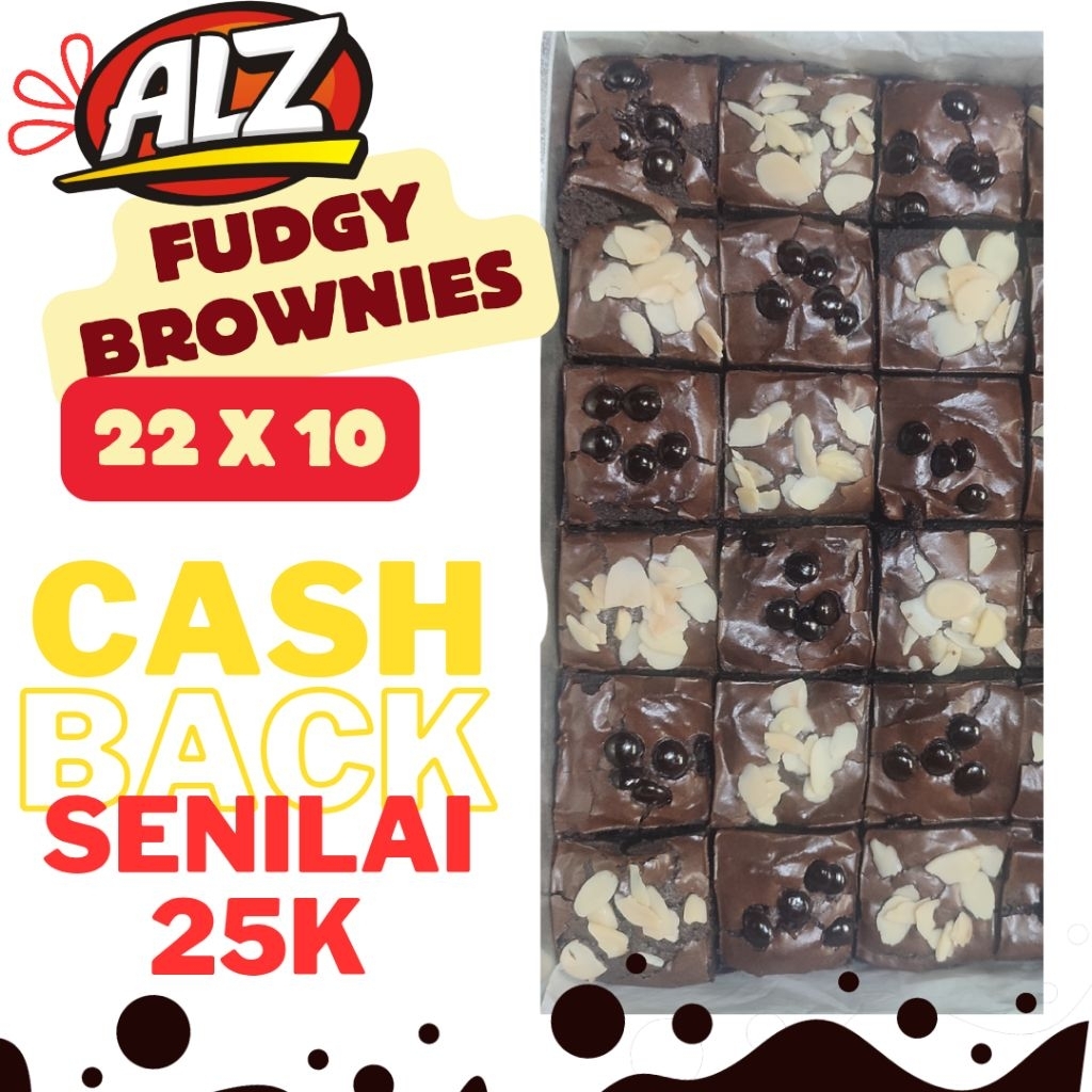 

ALZ Fudgy Brownies 22x10 Kue Makanan Khas Oleh okeh Kemuning