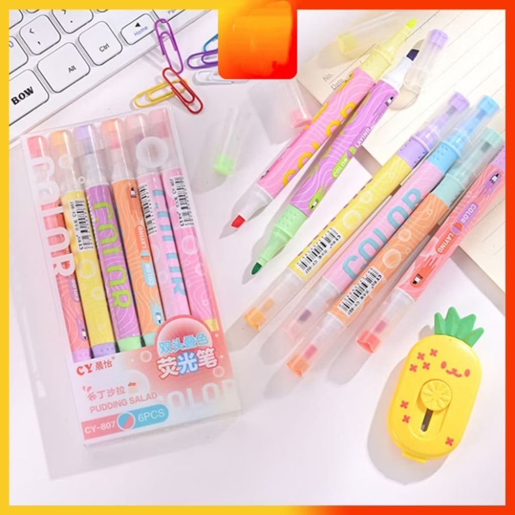 

SPIDOL HIGHLIGHTER PASTES 2 SISI ISI 6 PCS