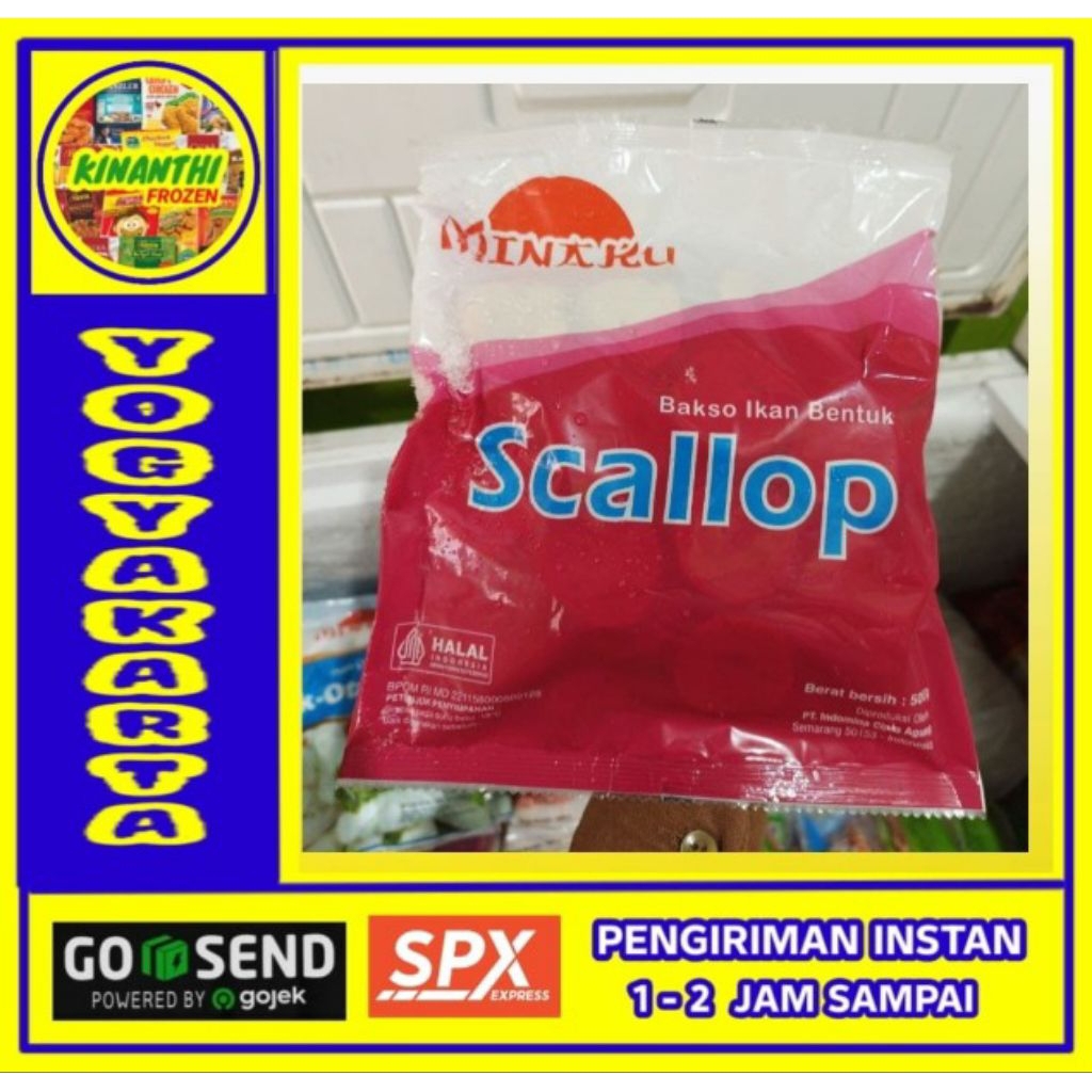 

minaku scallop 500 gr jogja frozen
