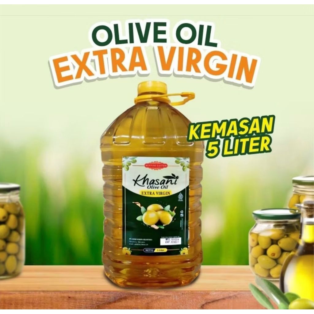 

Minyak zaitun extra virgin 5 liter olive oil Khasani