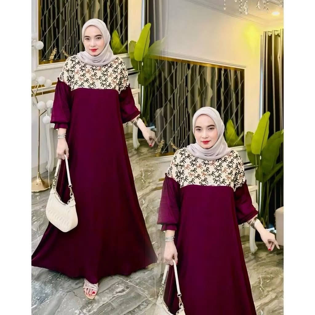 GAMIS EMILY DRESS // GAMIS MAXY LENGAN BALON KRIWIL ORIGINAL