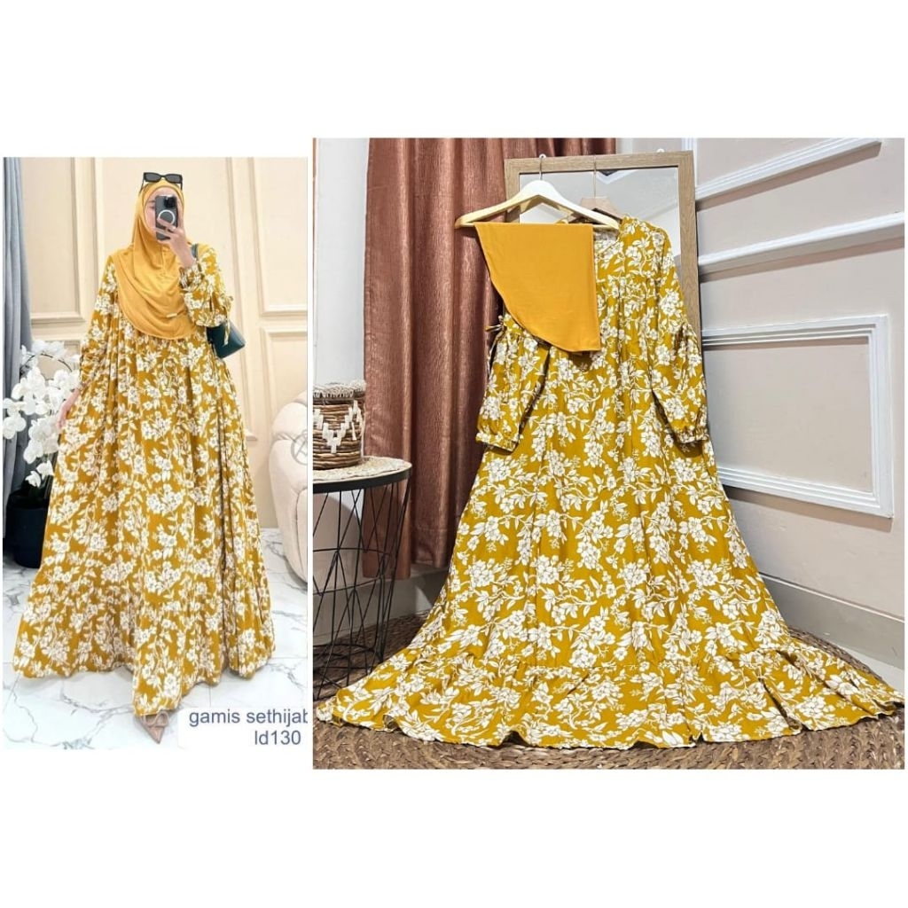 GAMIS SET RAYON JUMBO // GAMIS KATUN MOTIF ORIGINAL ZARA