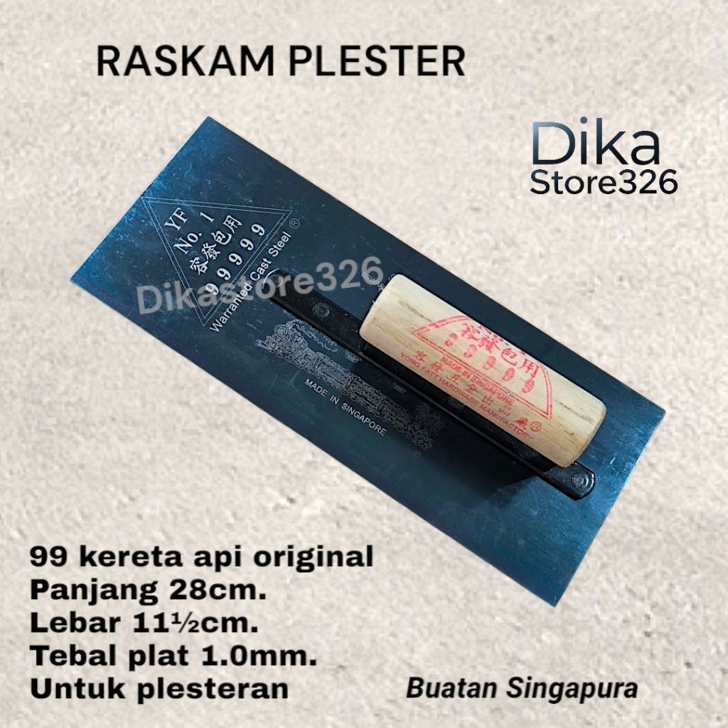 Raskam baja sudu plaster Roskam penghalus tembok sendok semen acian skim licin finishing 99999 origi