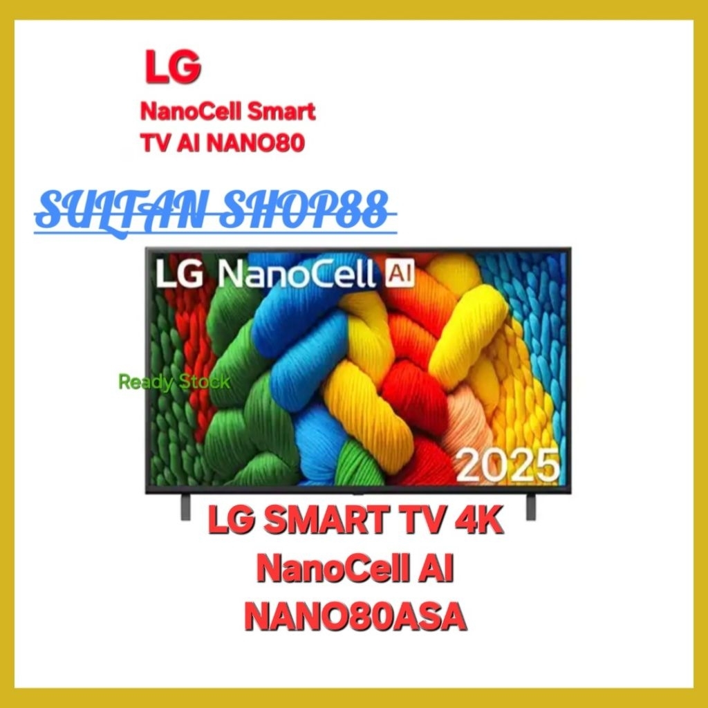 TV LG 43NANO80 SMART TV 4K 43 INCH AI NANOCELL l LG SMART TV4K NANOCELL AI 43NANO80ASA