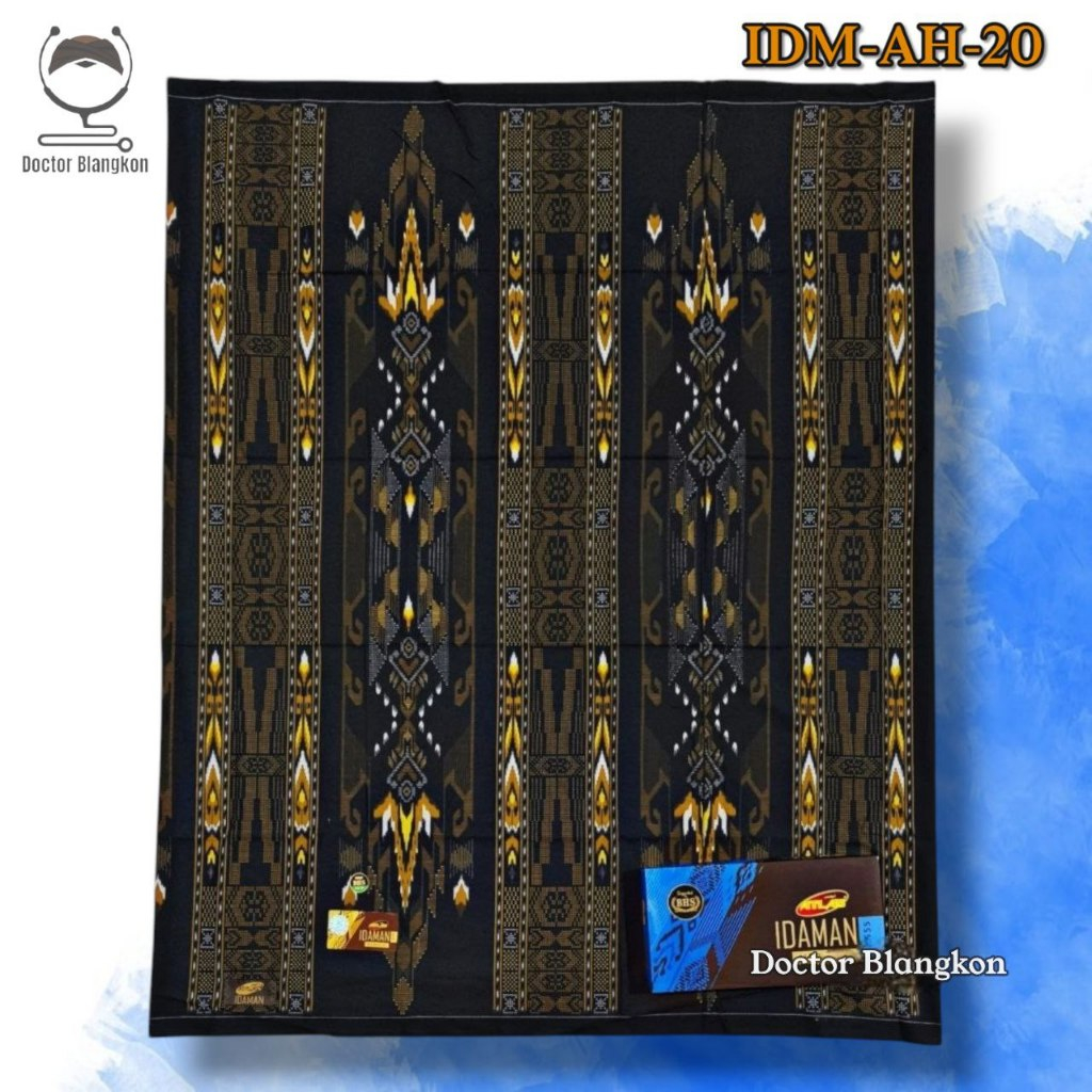 Sarung Atlas Idaman Kembang Motif BHS Dewasa | Kain Batik Hitam Nyaman Santri Produksi Behaestex Ori