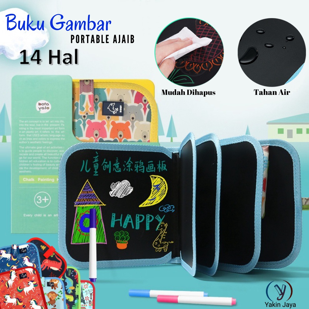 

KODE Y3I Buku Gambar Portable Anak 14 Halaman Drawing Book Bisa Dihapus