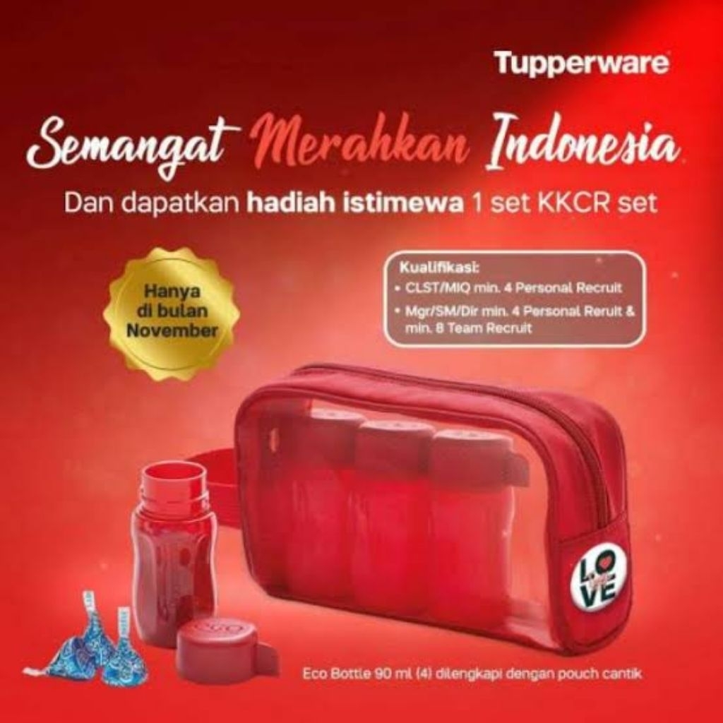 KKCR MINI BOTTLE 90ML TUPPERWARE - BOTOL MINUM KKCR 90ML TUPPERWARE