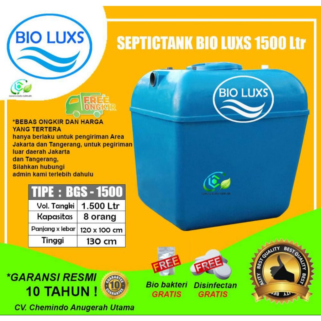 Septic Tank Bio - Biotech, Biofil, SepticTank BioLuxs 1500 liter