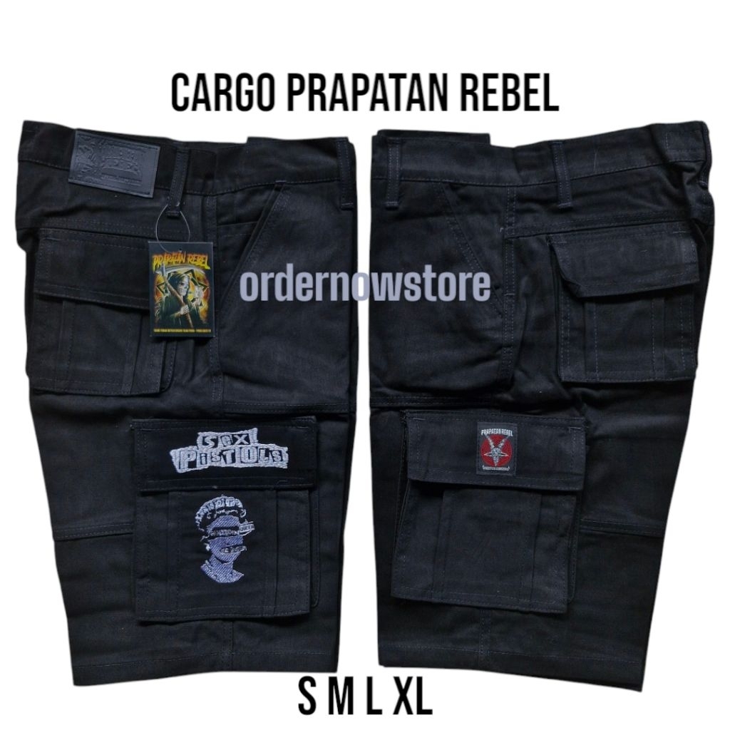 celana pendek cargo kempol pdl metal prapatan rebel bandung original sex pistol.prapatan rebel offic