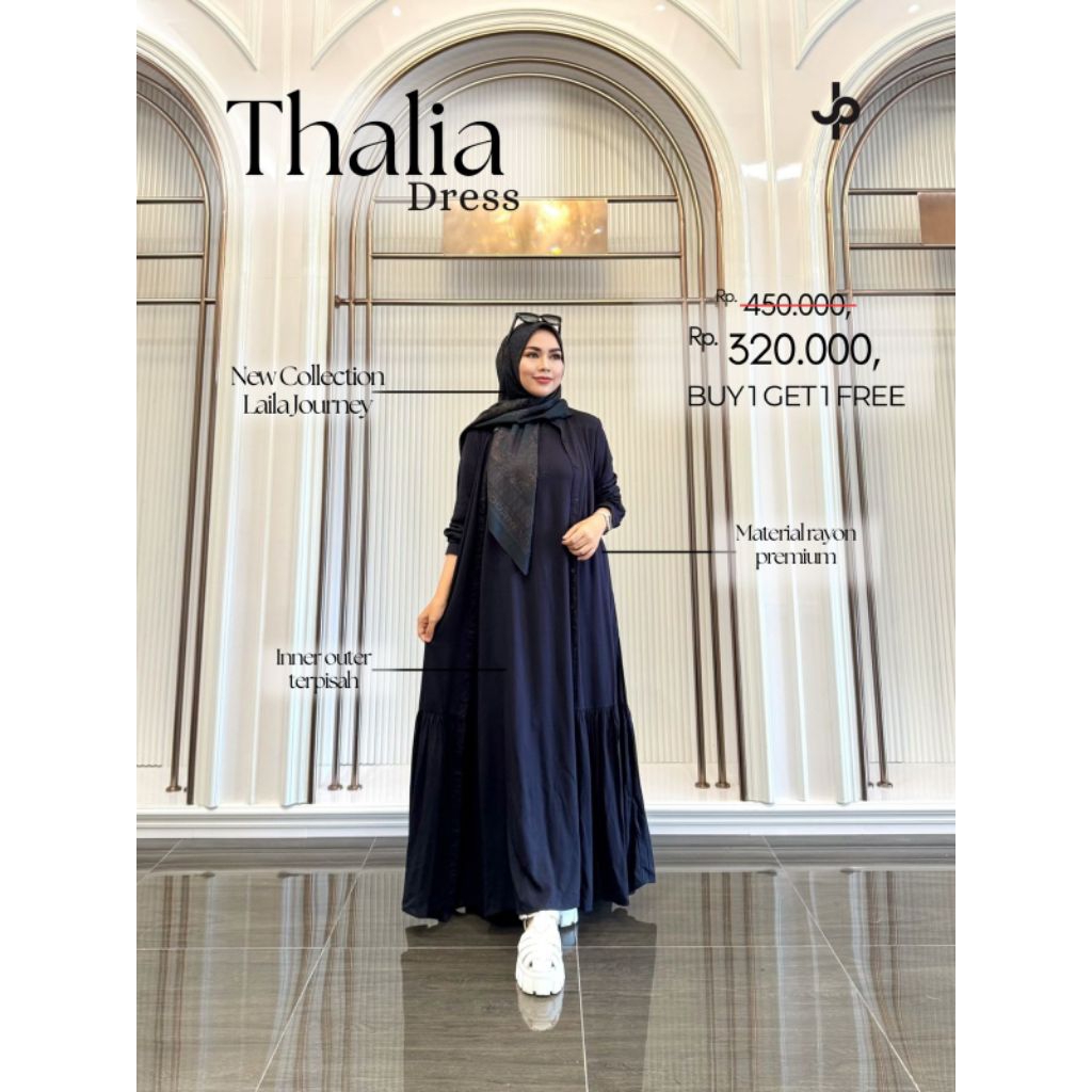 READY Thalia dress jp gamis journey rayon tuwil