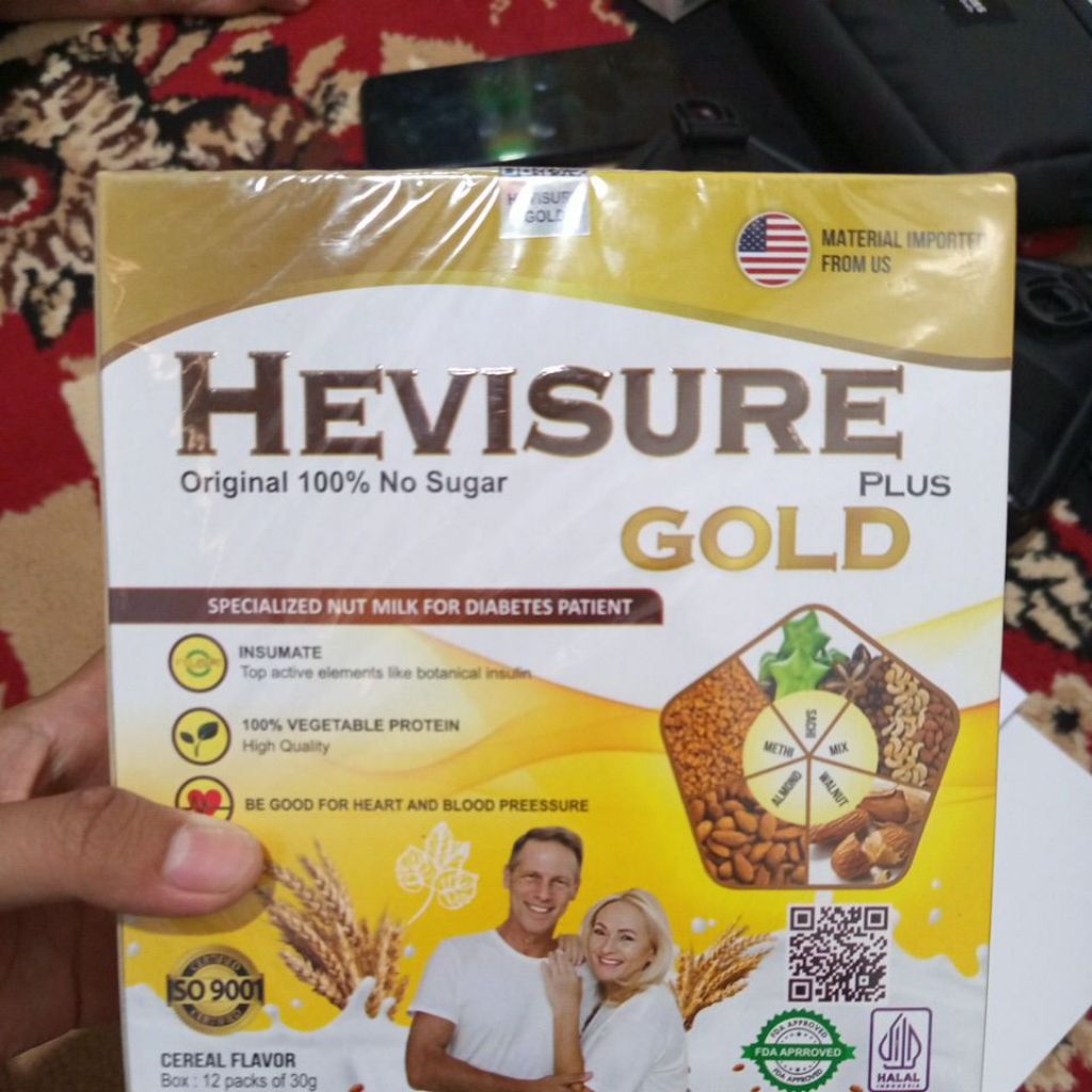 

[ PAKET 6 BOX ] HEVISURE GOLD USA ORIGINAL SUSU UNTUK DIABETES KENCING MANIS DAN GULA DARAH TINGGI