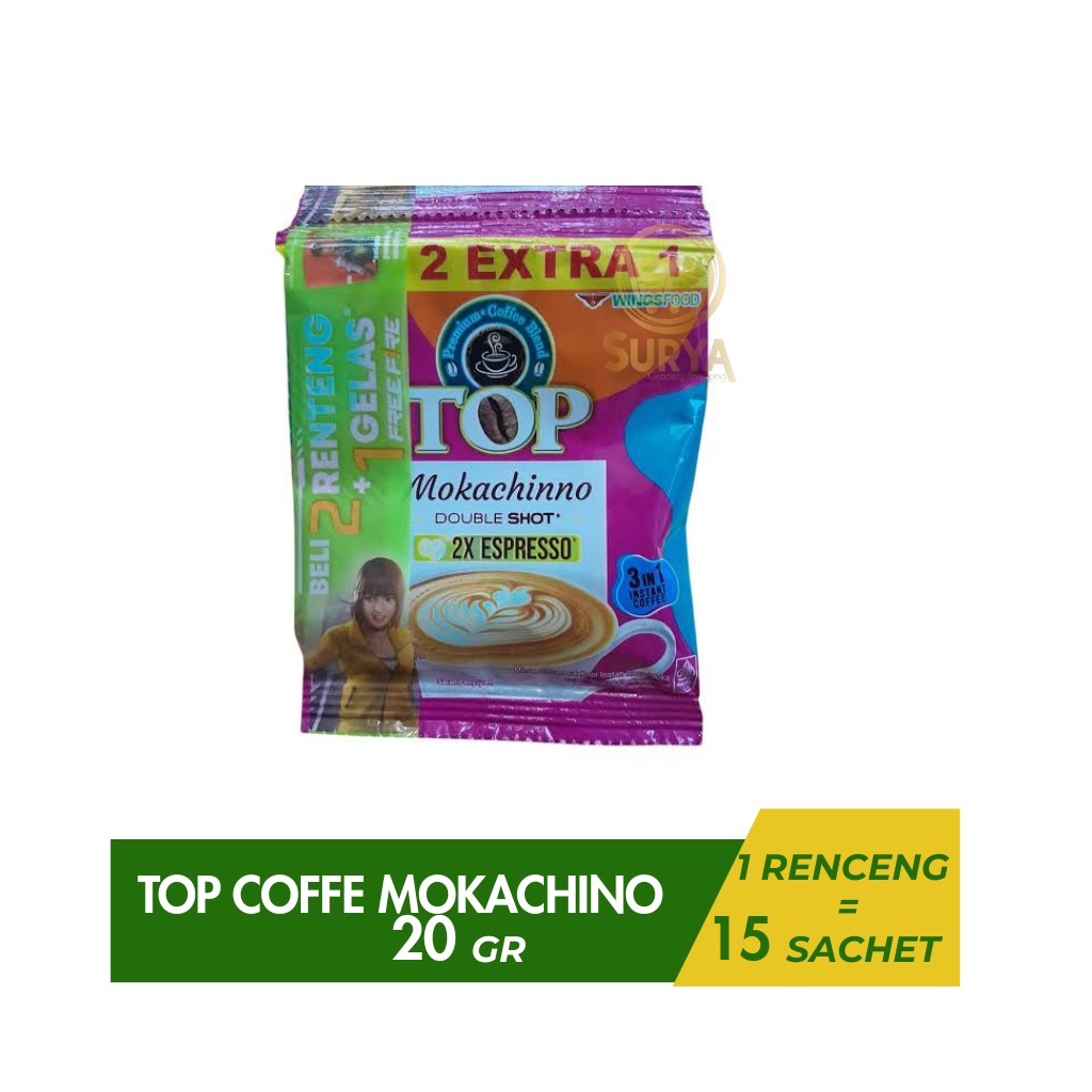 

Top Coffe Mokachinno Rentengan [ 22gr x15 pcs]