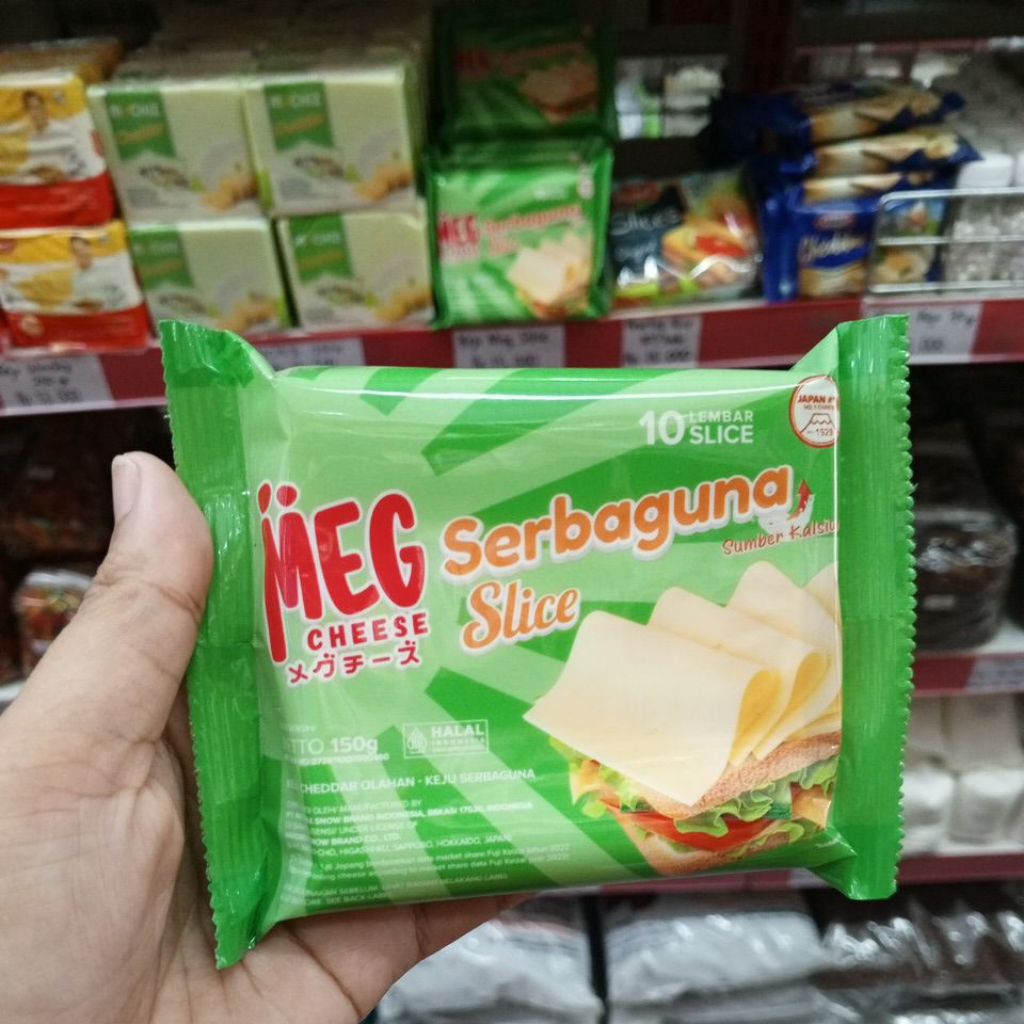

Meg Keju slice cheddar isi 10