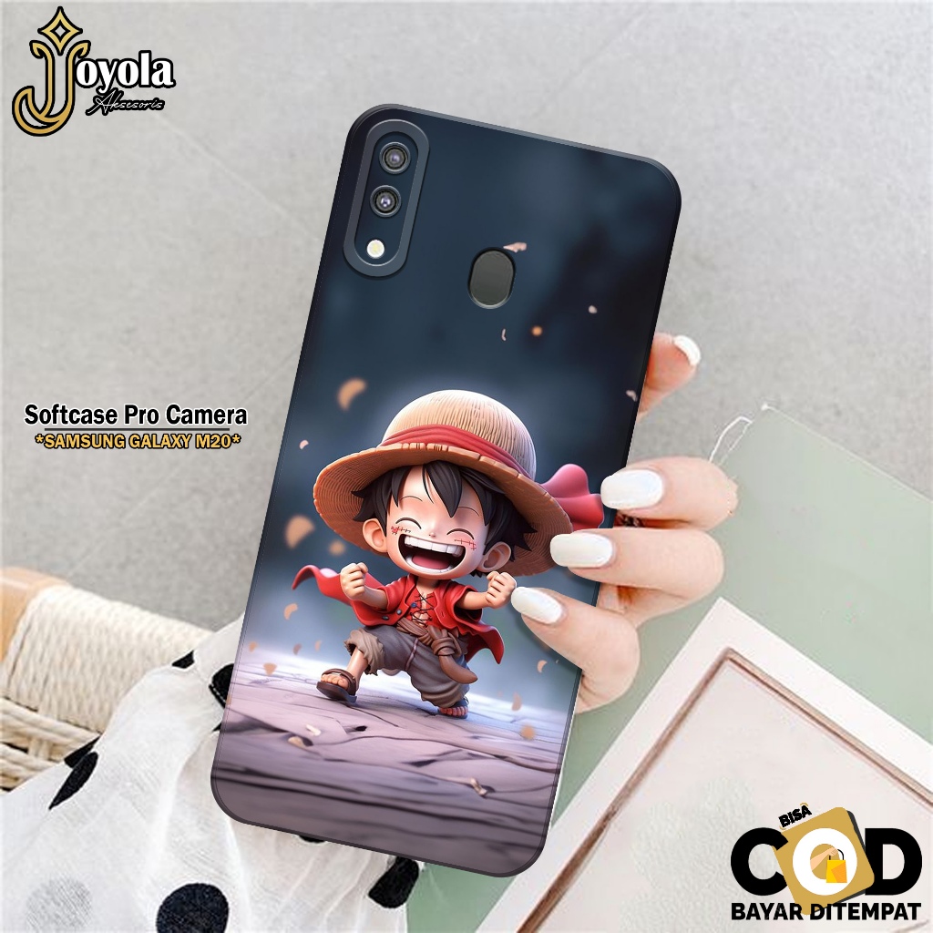 JOYOLA Case Samsung Galaxy M20 - Fahion Case Kartun - Softcase Samsung Galaxy M20 - Pro Camera - Cas