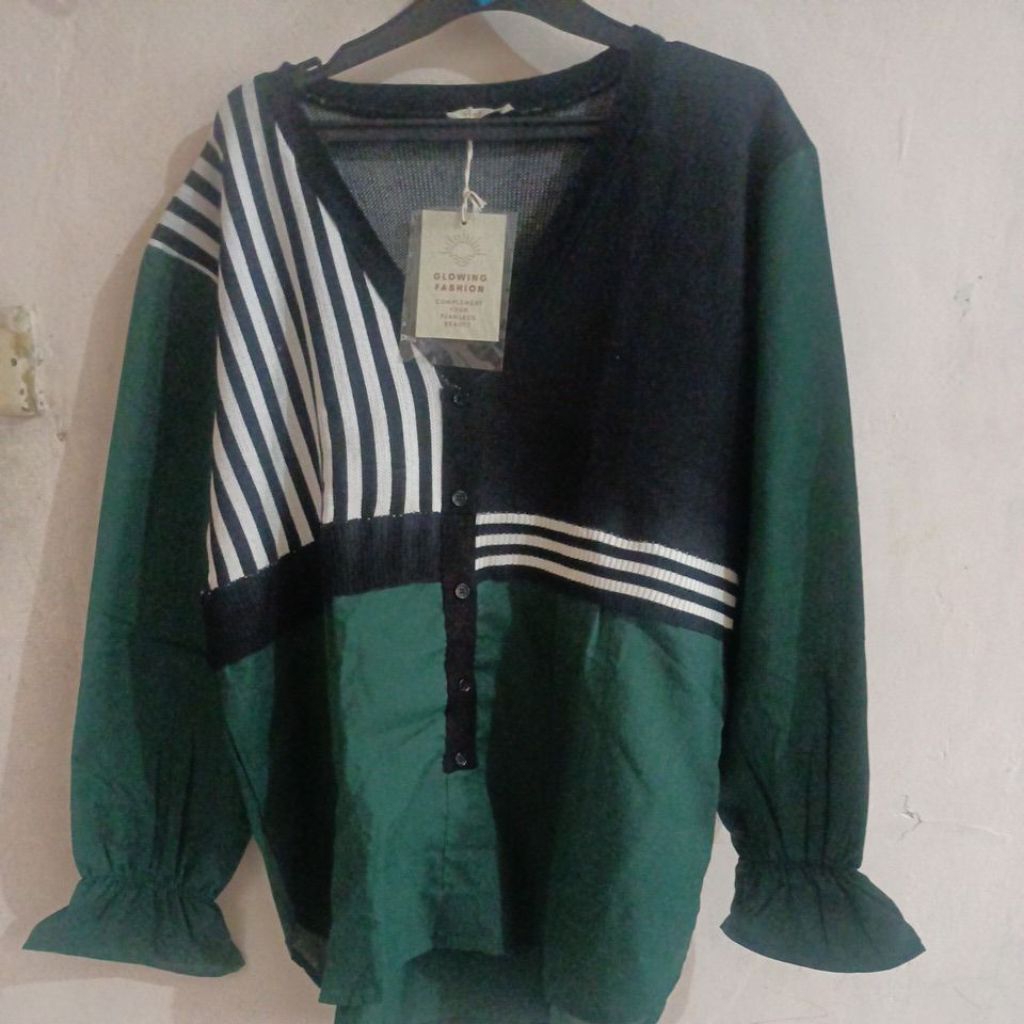 kemeja mix rajut ld 110