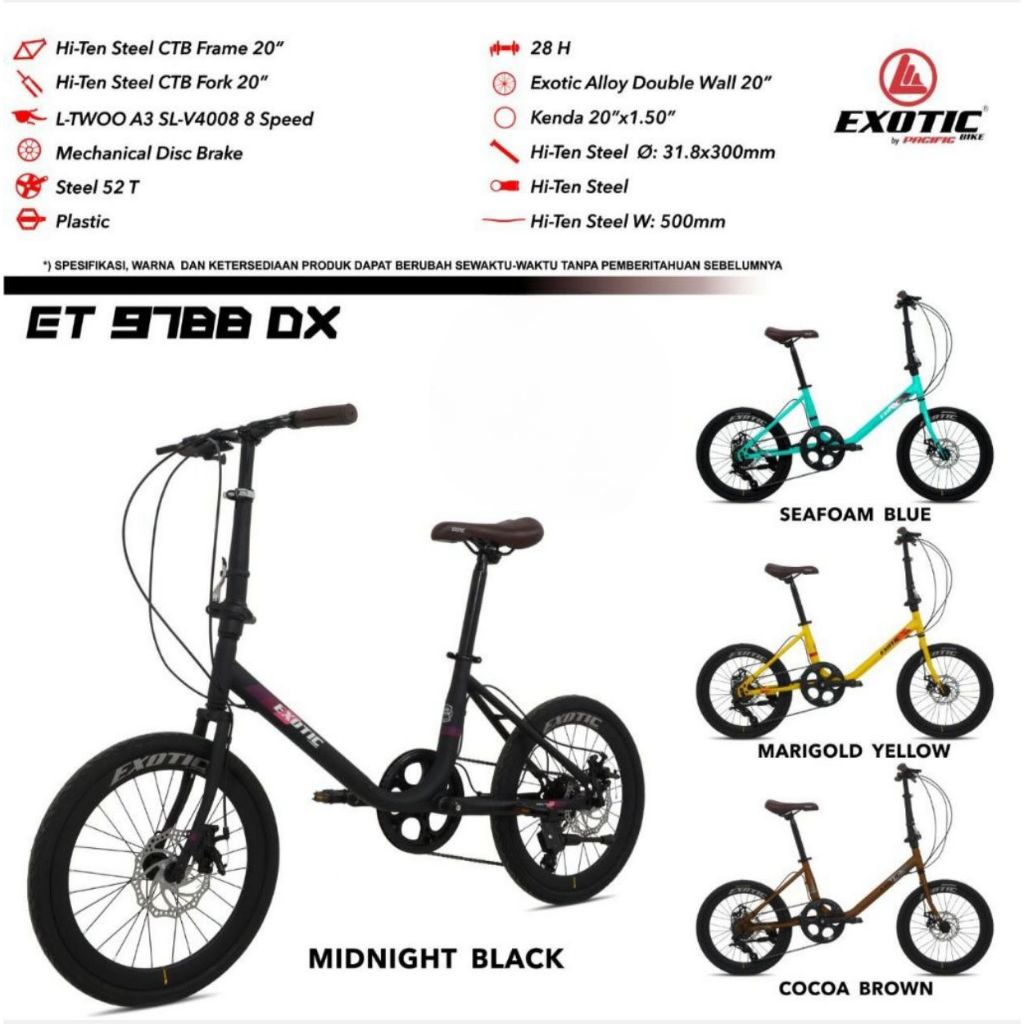EXOTIC Sepeda MINION 20" 9788 DX 7 Speed